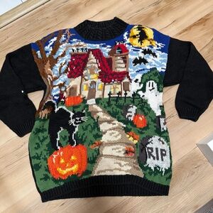 Vintage Halloween Knit Sweater